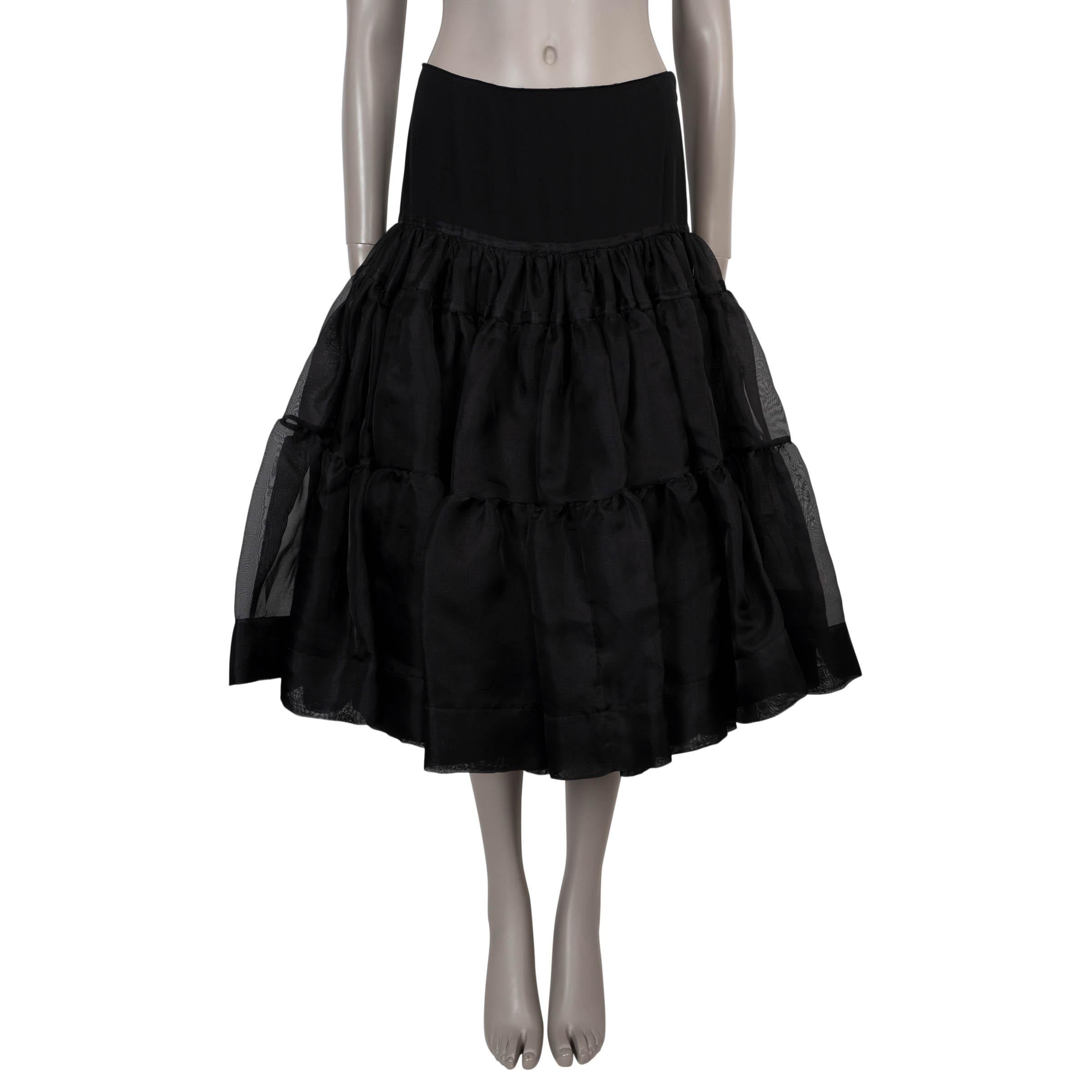 PRADA Gonna MIDI FLOREALE 2008 in seta rosa 40 S in vendita 2