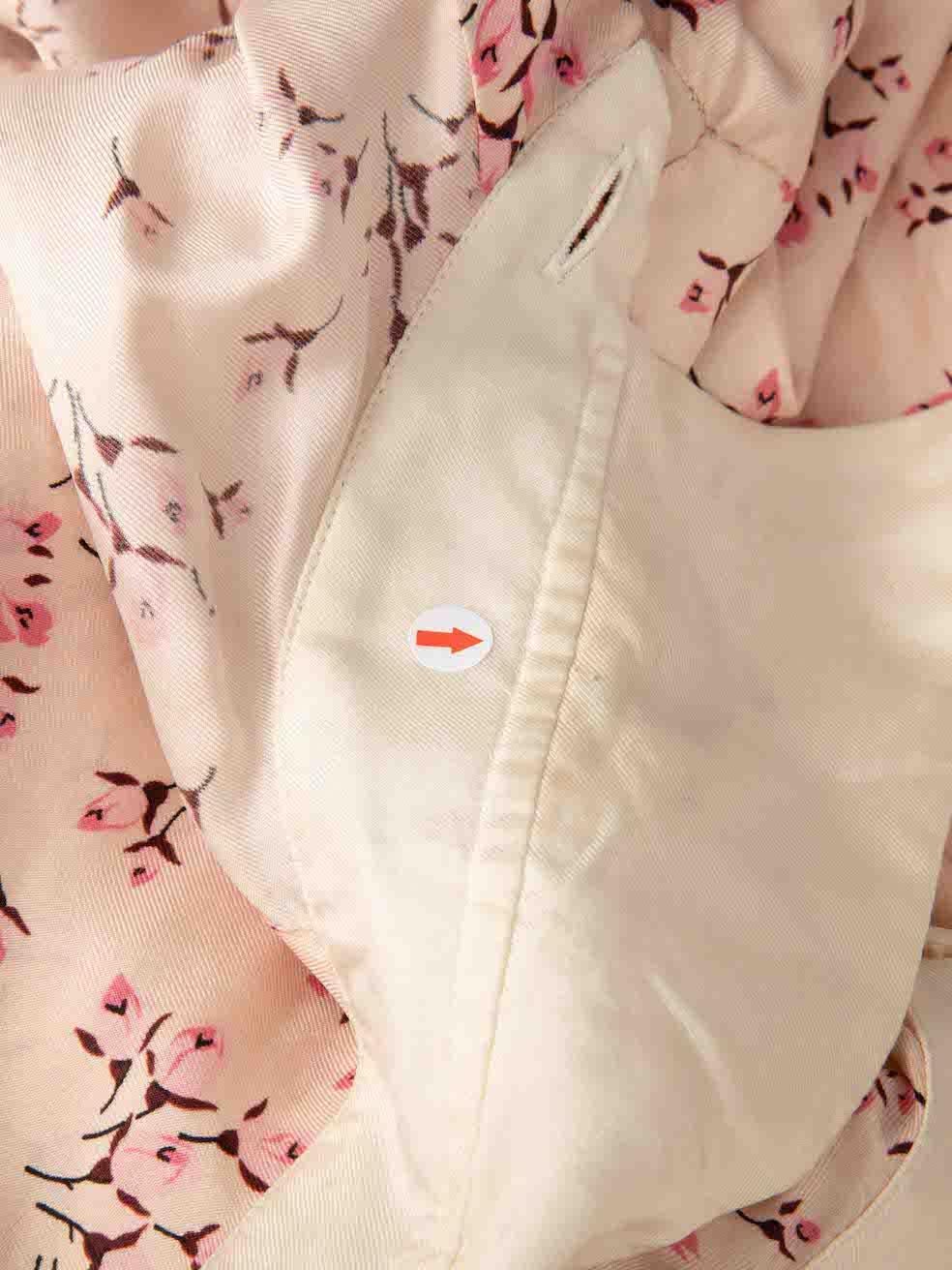 Women's Prada Pink Silk Sakura Print Shirt Size S For Sale