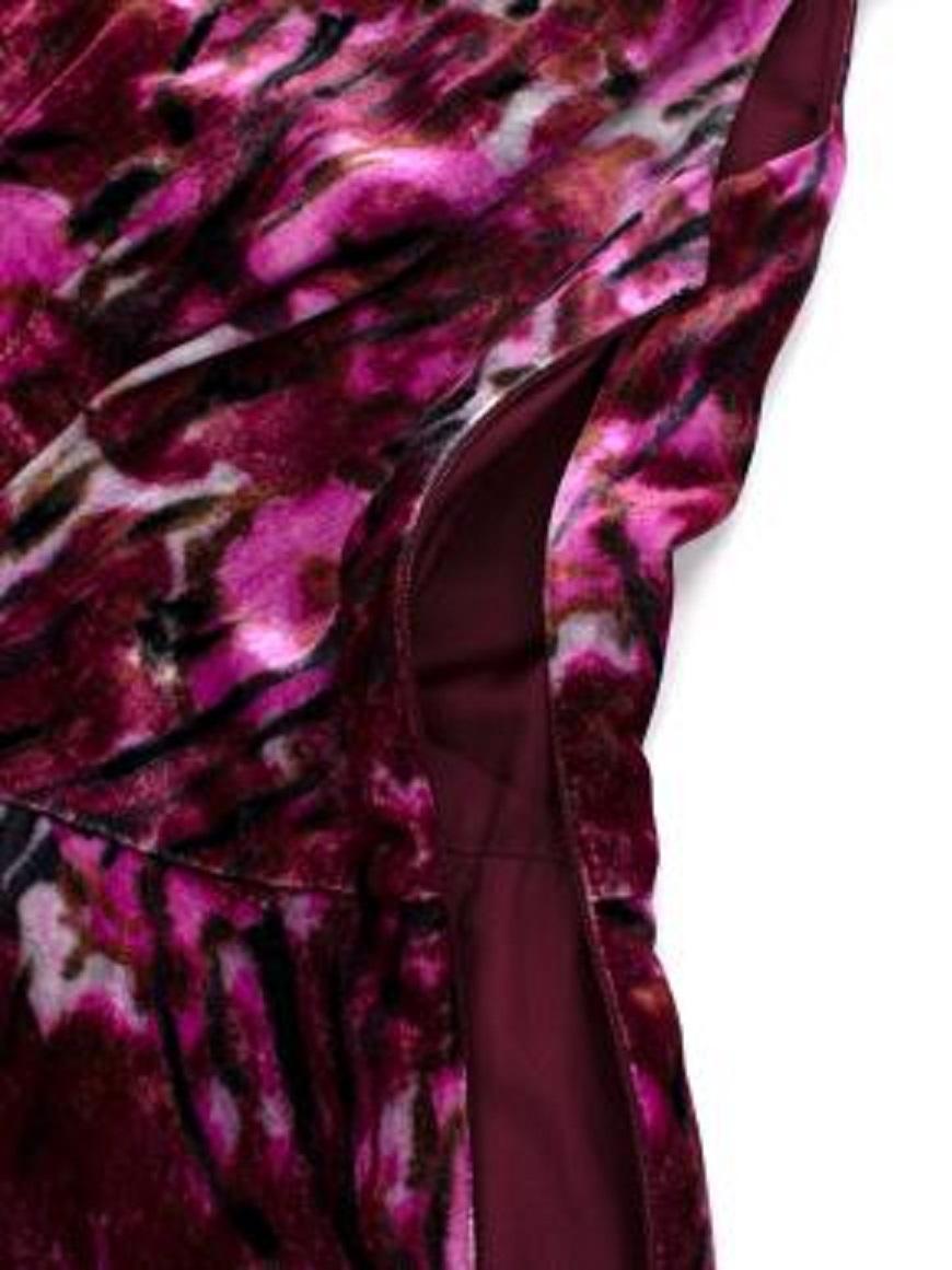 Prada Pink Sleeveless Velvet Patterned Midi Dress For Sale 1