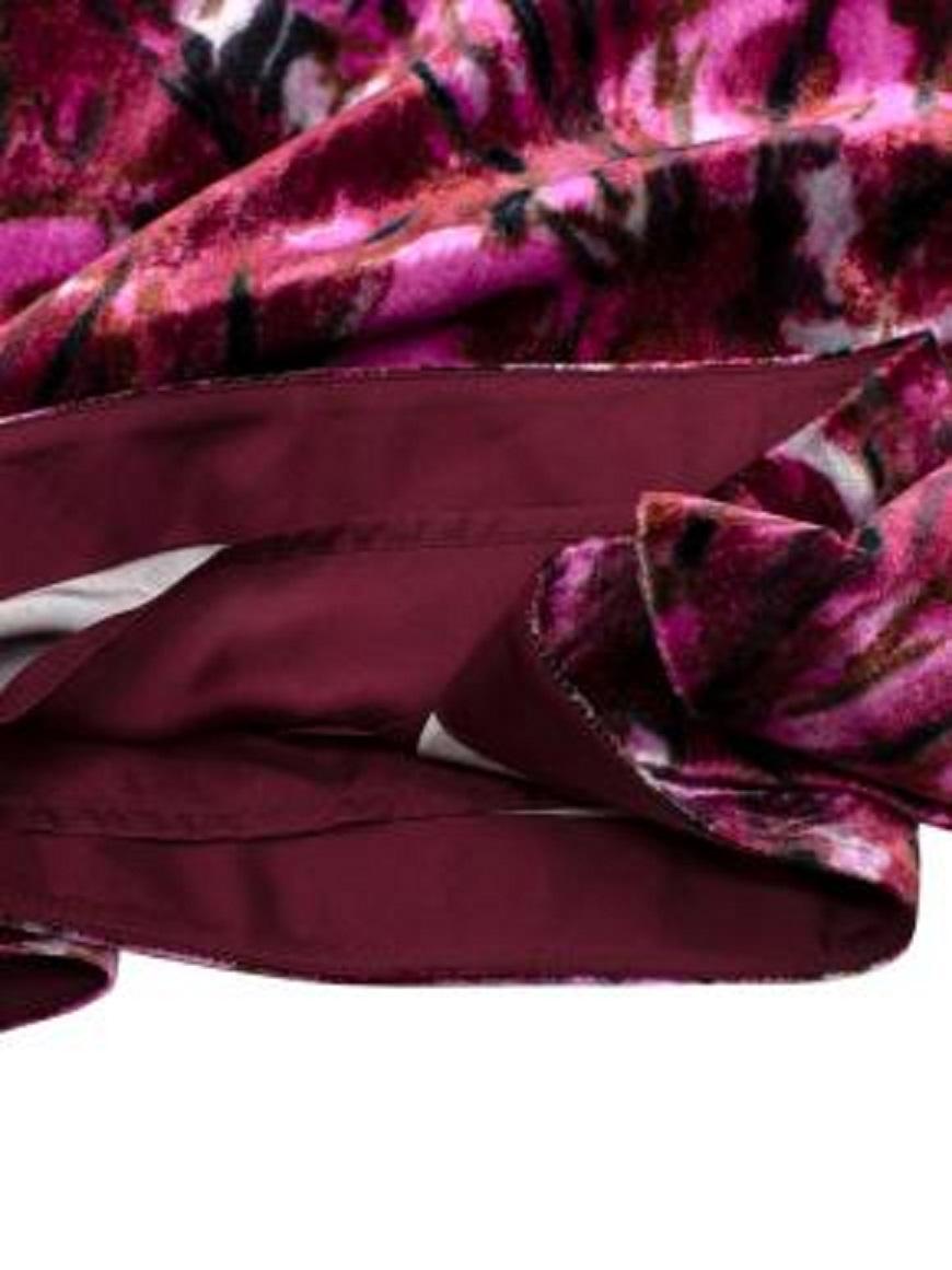 Prada Pink Sleeveless Velvet Patterned Midi Dress For Sale 3