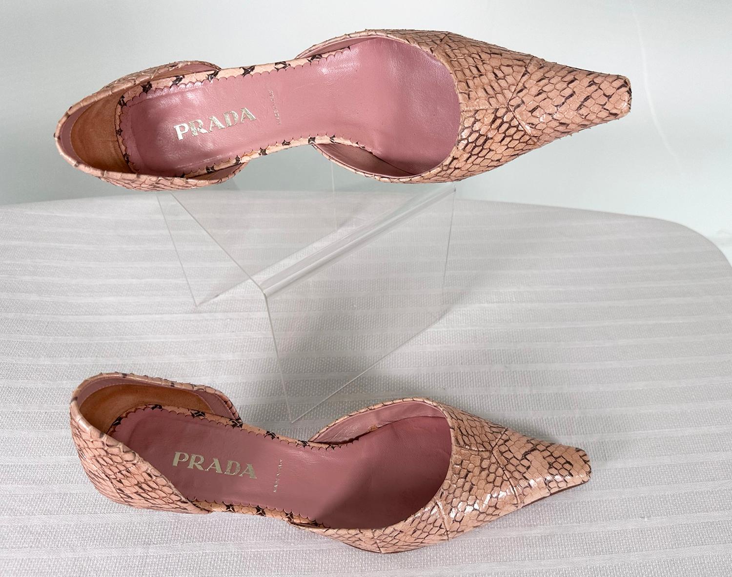 pink snake skin heels