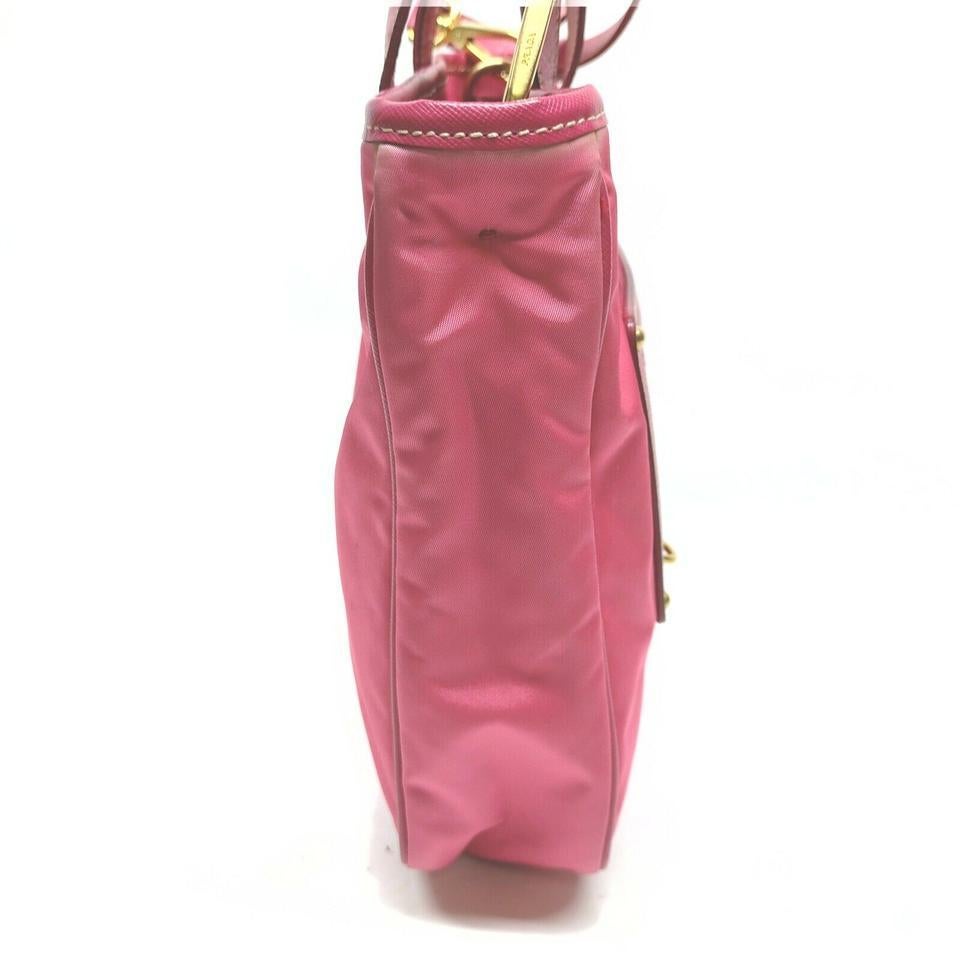 Prada Pink Tessuto Nylon Convertible Tote Bag with Strap 863147 4