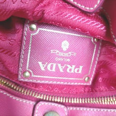 Prada Pink Tessuto Nylon Convertible Tote Bag with Strap 863147