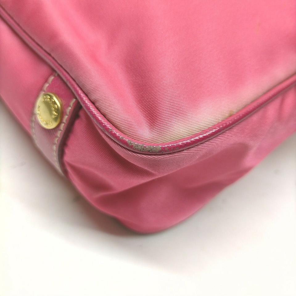 Prada Pink Tessuto Nylon Convertible Tote Bag with Strap 863147 1