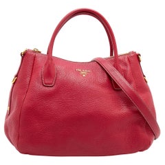 Sac fourre-tout Prada en cuir Vitello Daino rose