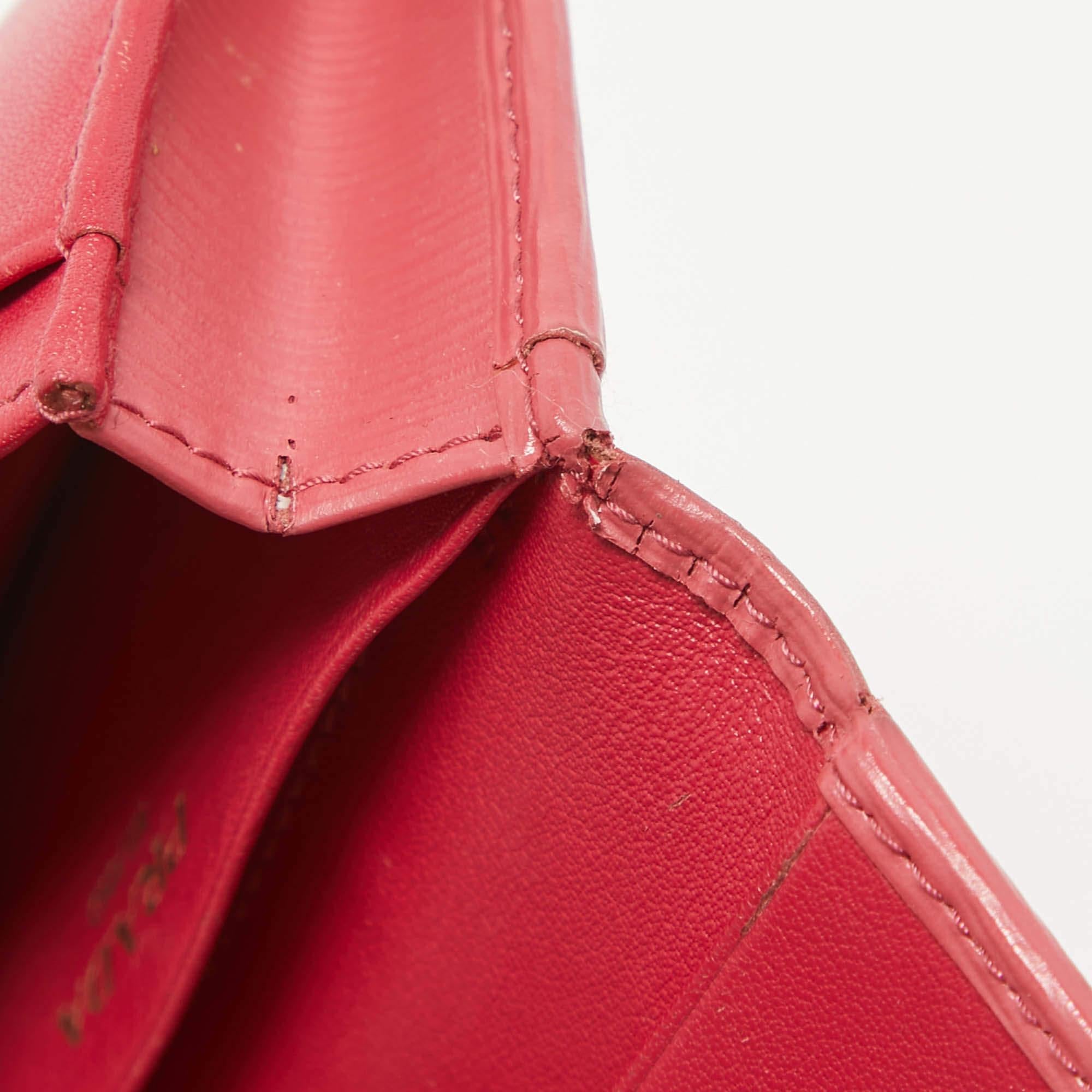 Women's Prada Pink Vittello Move Leather Business Card Holder