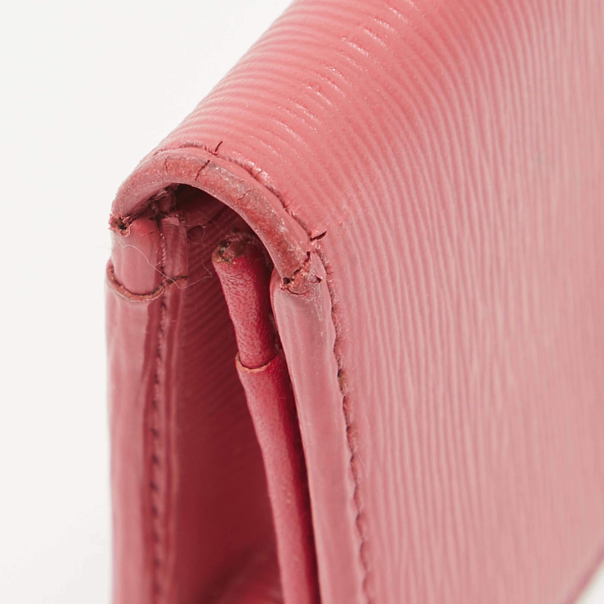 Prada Pink Vittello Move Leather Business Card Holder 5