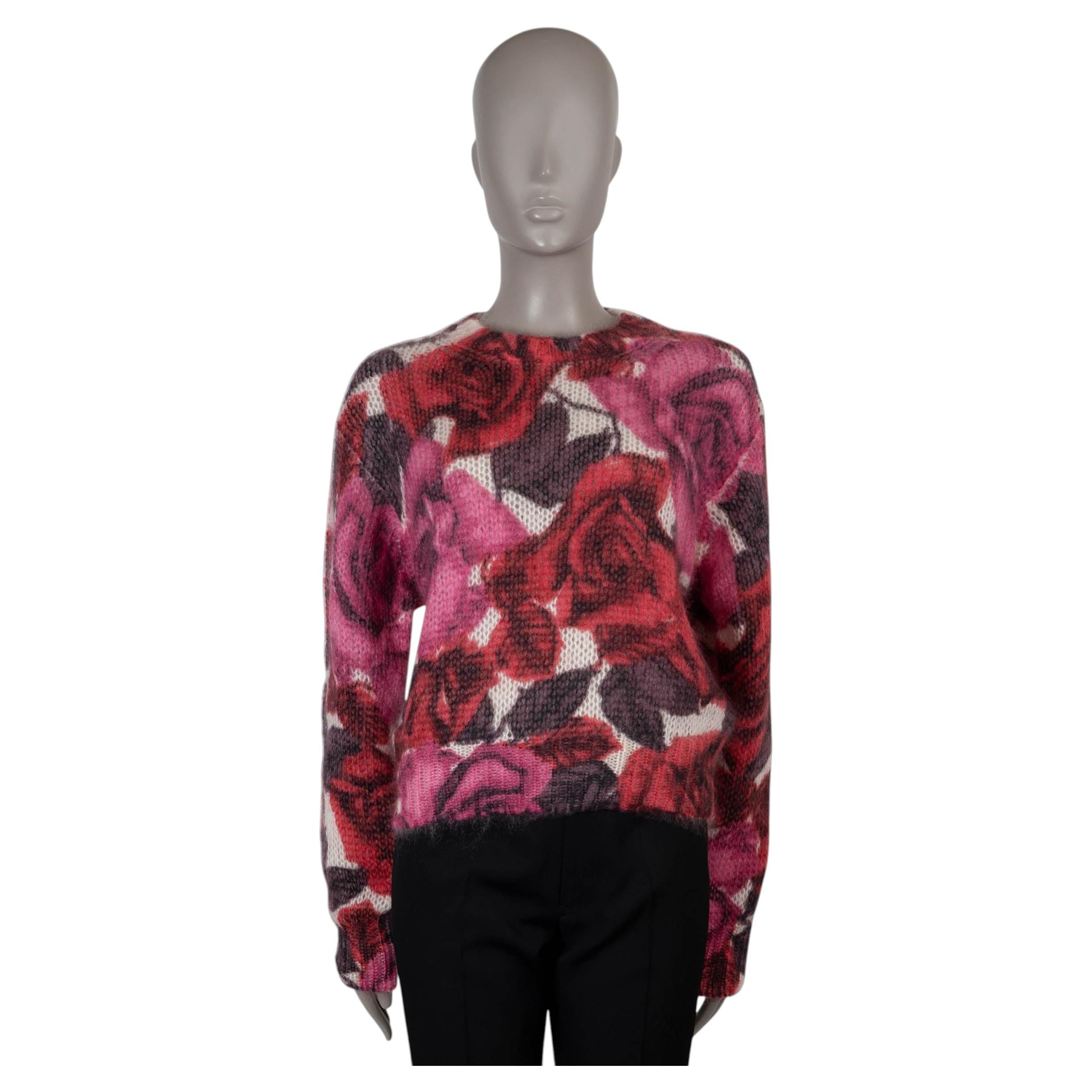 PRADA rose blanc mohair 2019 Pull ROSE 42 M.
