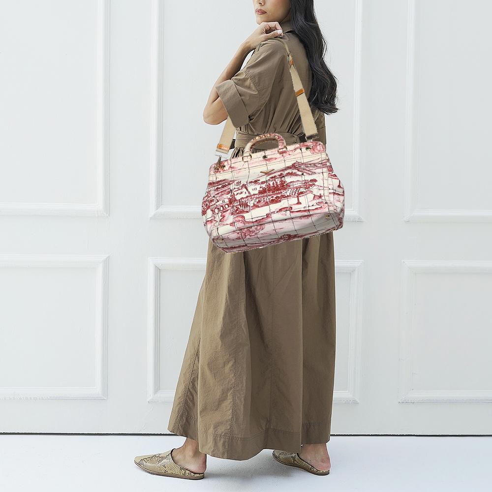 prada printed canvas tote