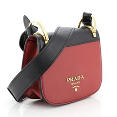 Prada Pionniere Saddle Crossbody Bag City Calfskin Small