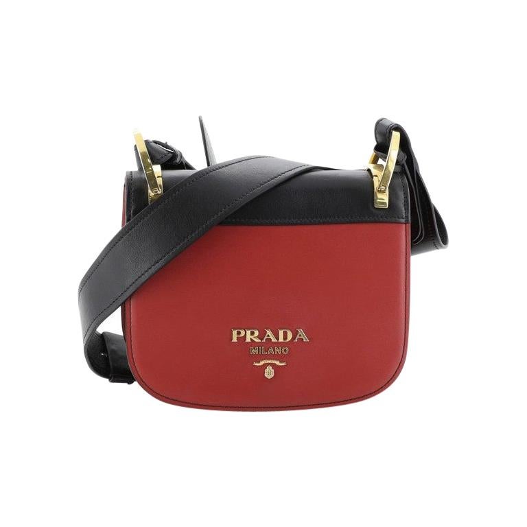 Prada Pionniere Saddle Crossbody Bag City Calfskin Small at 1stDibs