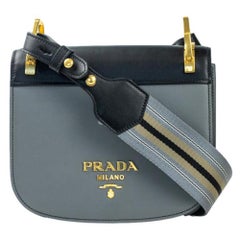 PRADA pionniere Shoulder bag in Blue Leather