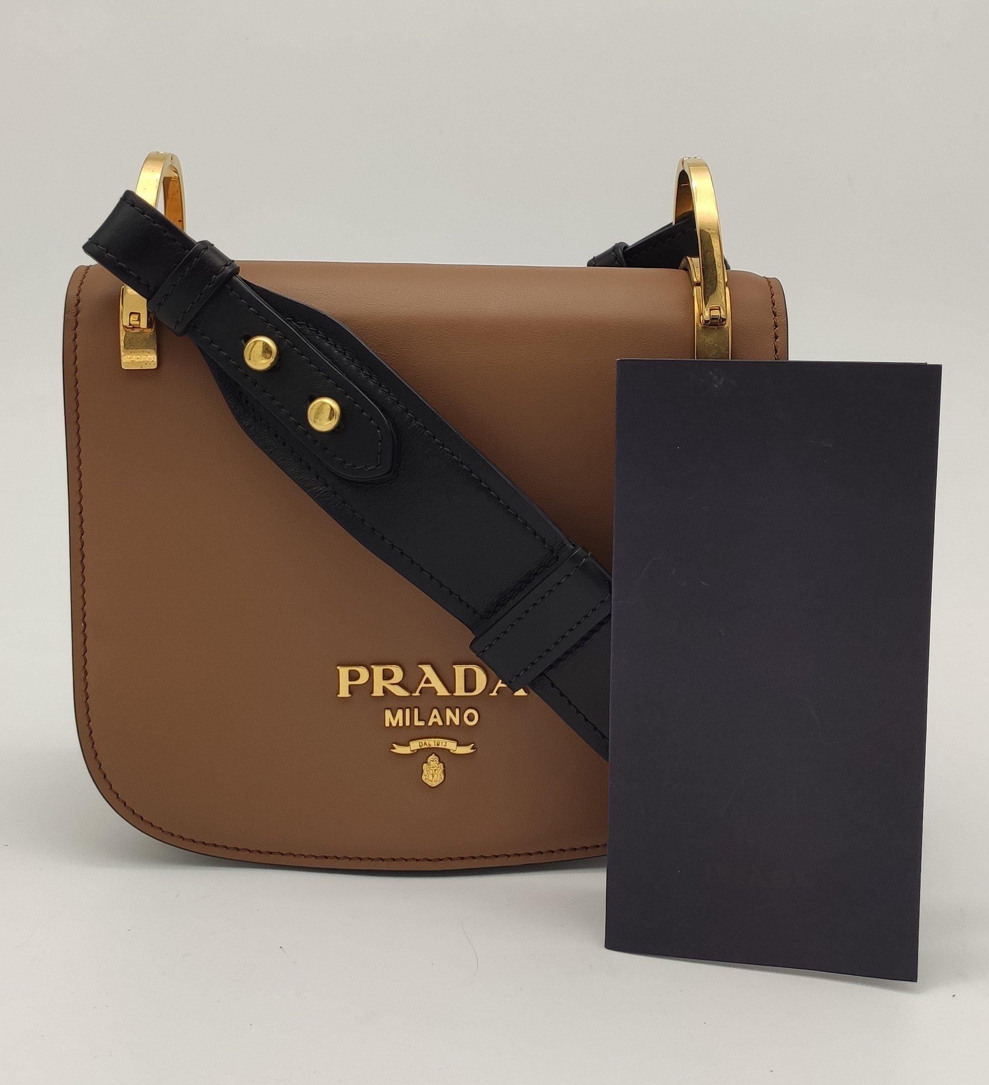 PRADA Pionniere Shoulder bag in Brown Leather 1