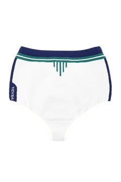 Minishorts Prada de punto de piqué con rayas Intarsia