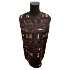 Camicia senza maniche a quadri di Prada con chiusura a zip sul retro