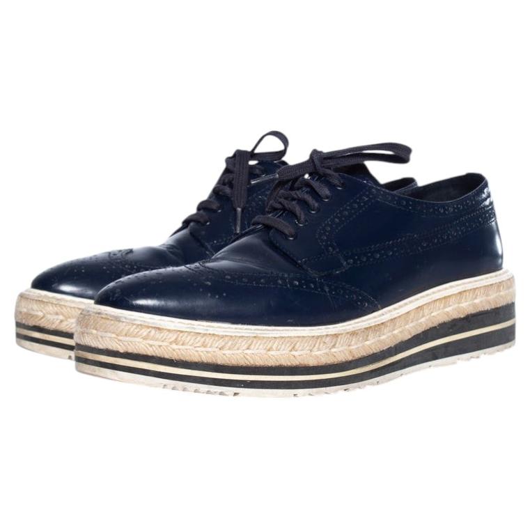 Prada, Scarpe da ginnastica con plateau in broccato