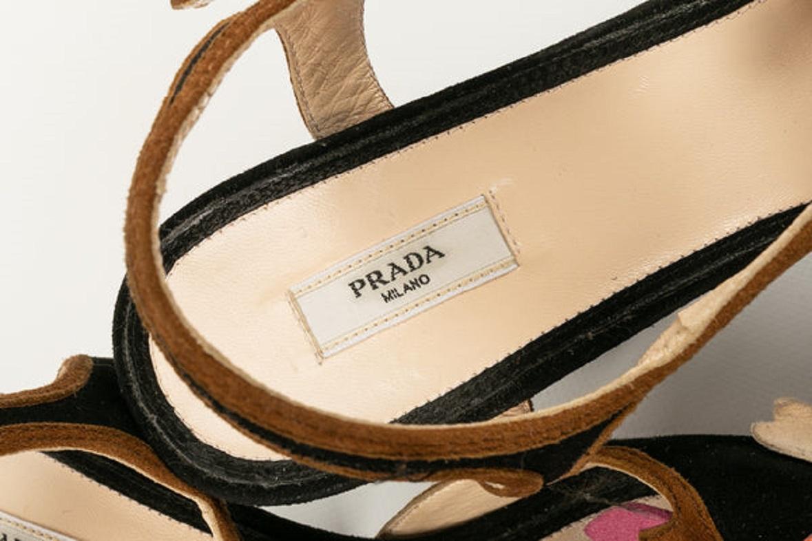 Prada Platform Sandals, Size 37.5 For Sale 4