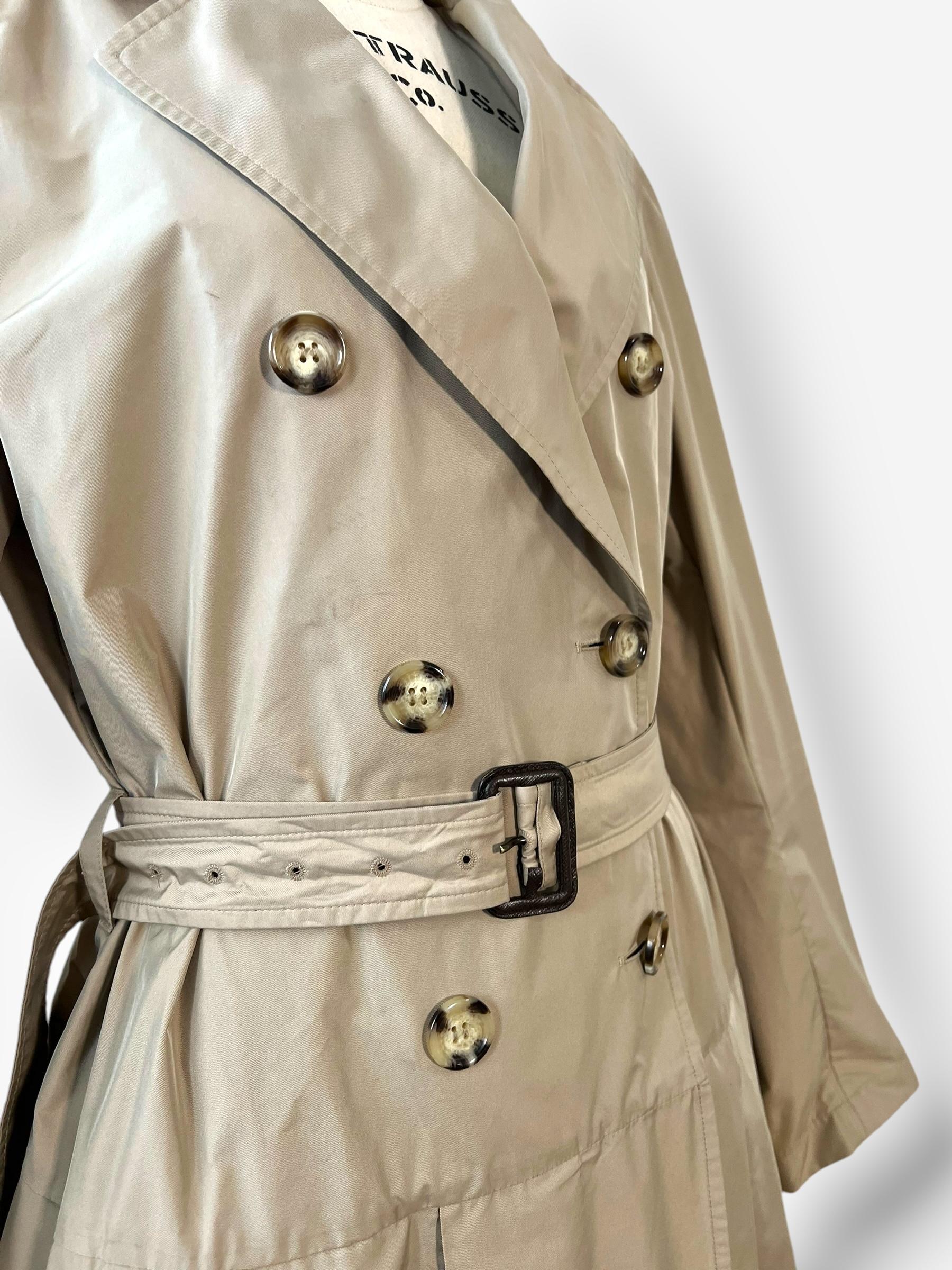 Brown Prada Pleated Trench Coat – 2011 Collection For Sale