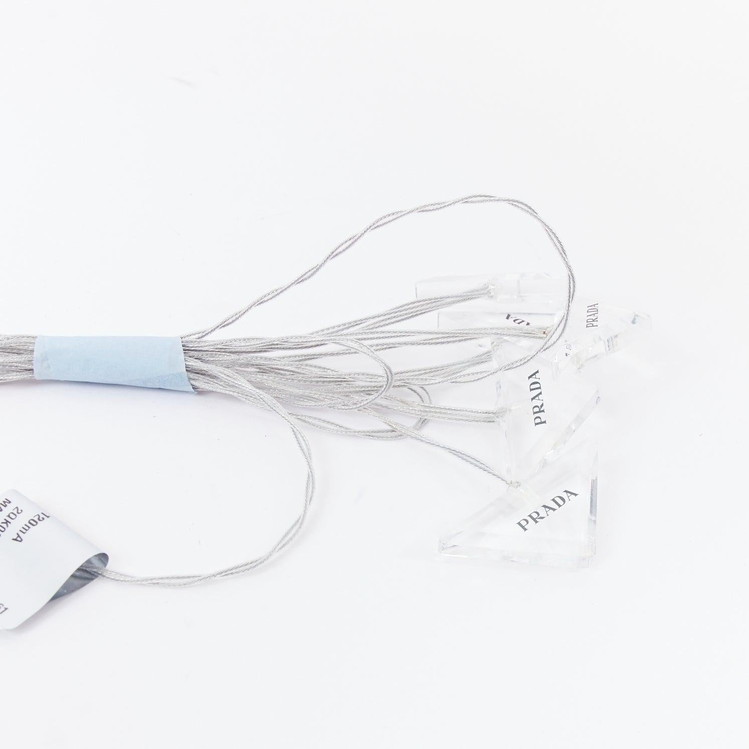 PRADA Plexiglas Fairy Lights clear acrylic black logos USB fairy LED lights In New Condition For Sale In Hong Kong, NT