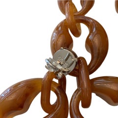 Prada Plexiglass Chain Necklace and Earrings