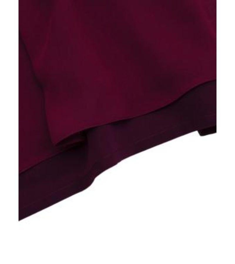 Prada Plum Silk Chiffon Lavaliere Sleeveless Blouse For Sale 4