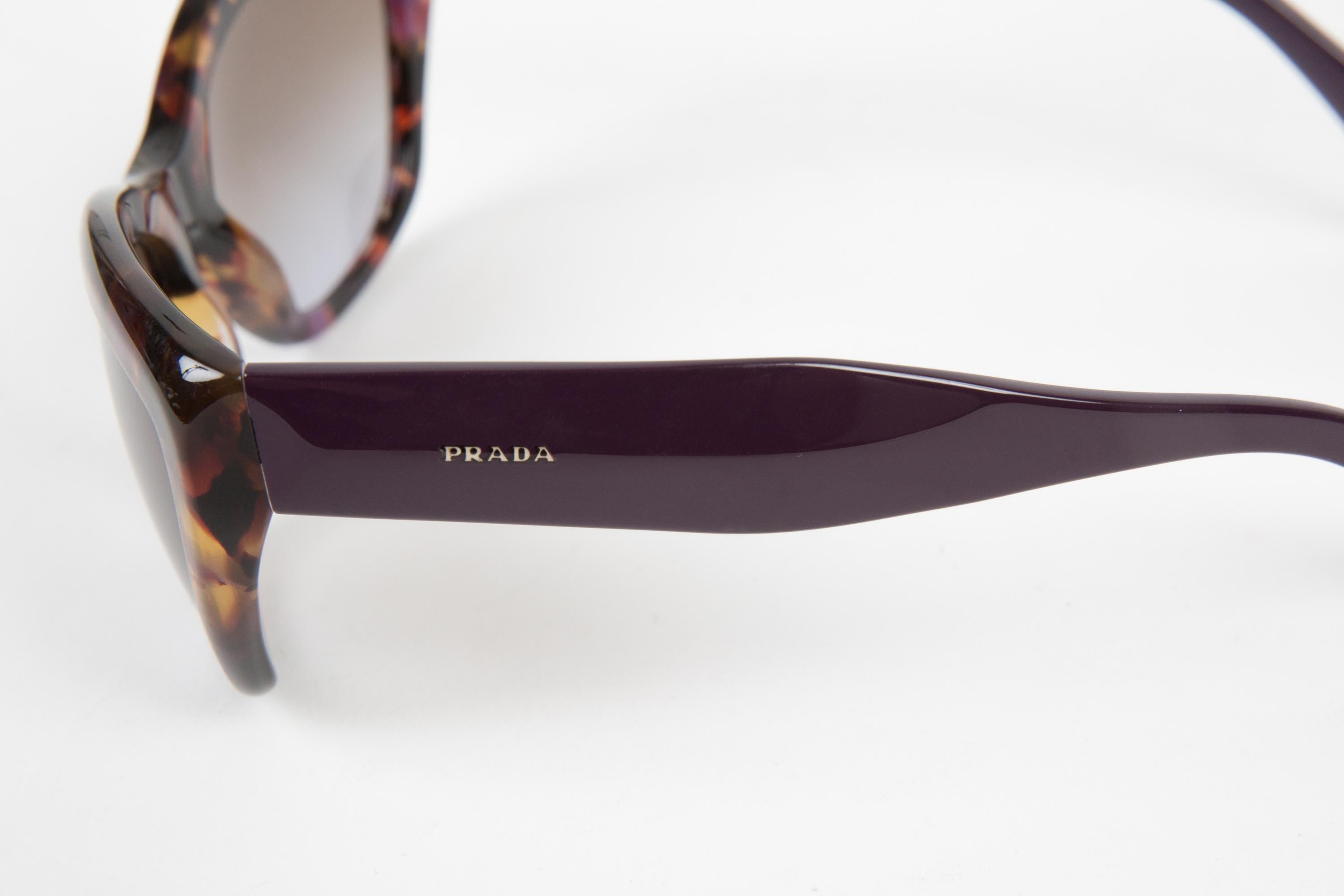 Women's Prada Plum Tortoise Acetate Sunglasses
