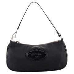 Prada Pochette Shoulder Bag Tessuto and Leather Small