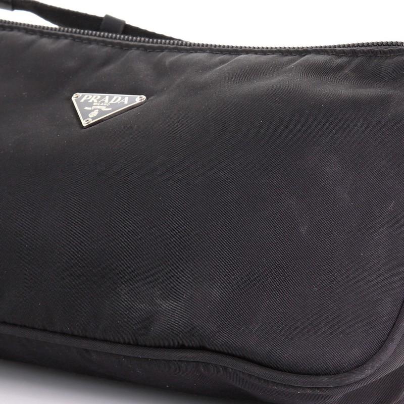 Black Prada Pochette Shoulder Bag Tessuto Small