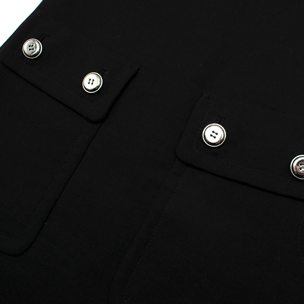Women's Prada Pocket Detail Wool Black Dress IT 38