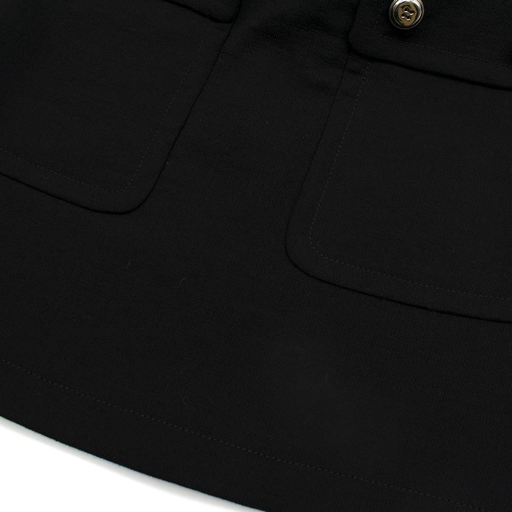 Prada Pocket Detail Wool Black Dress IT 38 1