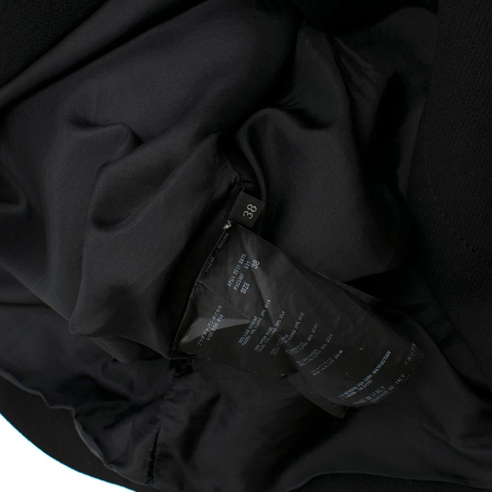 Prada Pocket Detail Wool Black Dress IT 38 2