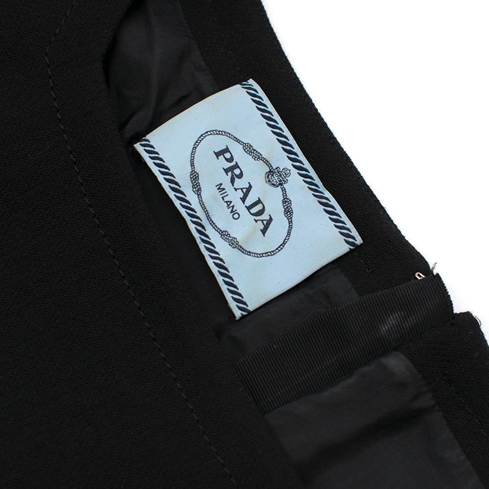 Prada Pocket Detail Wool Black Dress IT 38 3
