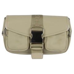 Prada Pocket Leather And Nylon Shoulder Bag