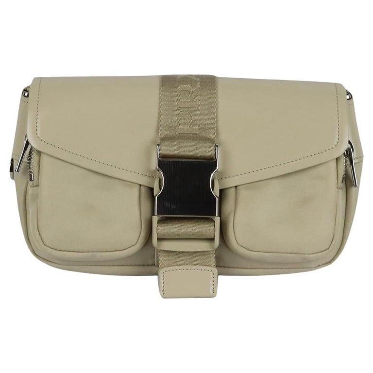 Prada Pocket Leather And Nylon Shoulder Bag For Sale at 1stDibs | prada  pocket shoulder bag