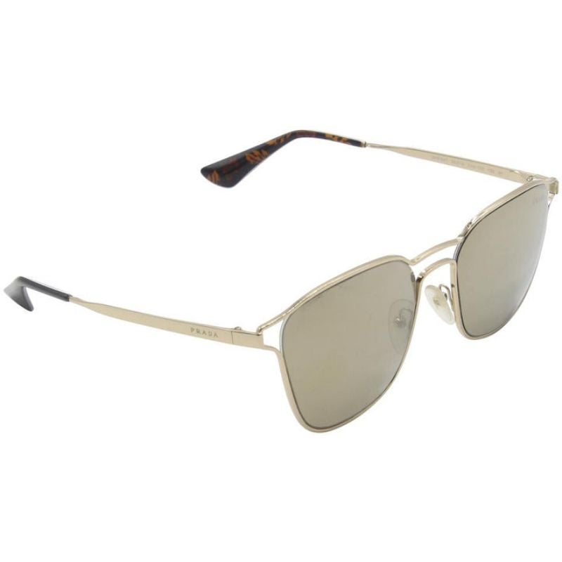 Prada Polished Gold SPR 54T Finish Frame Aviators Unisex Sunglasses For Sale