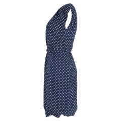 Prada Polka Dot Dress in Blue Viscose