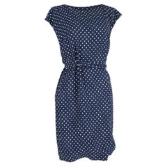 Prada Polka Dot Dress in Blue Viscose