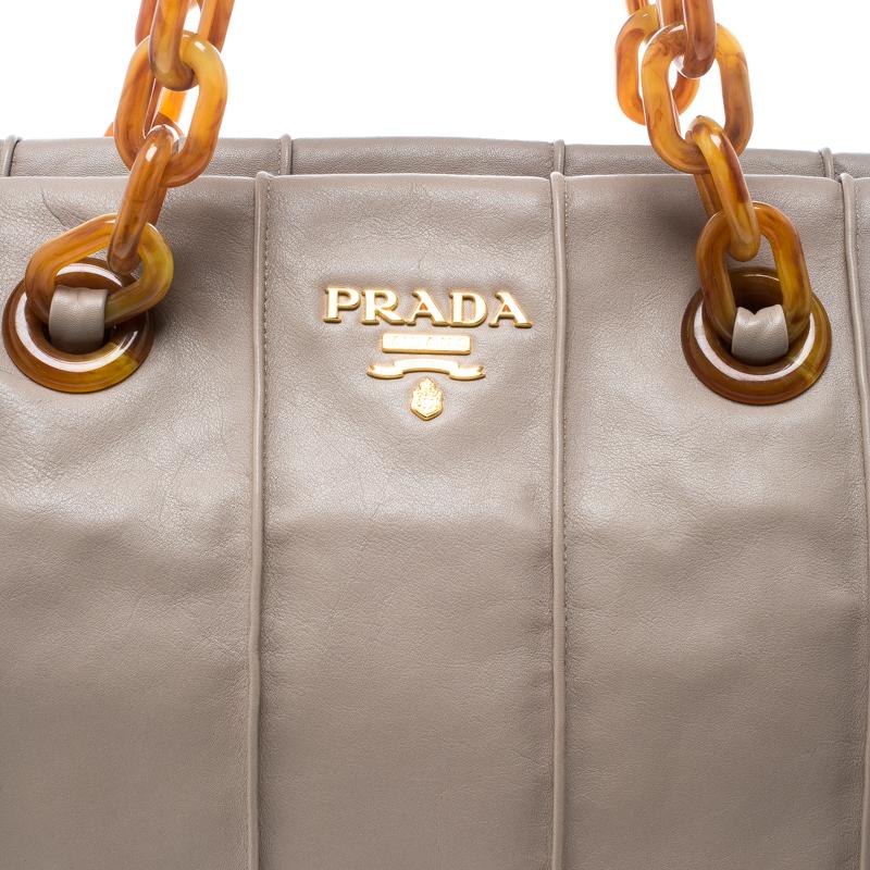 Prada Pomise Leather Shoulder Bag 1