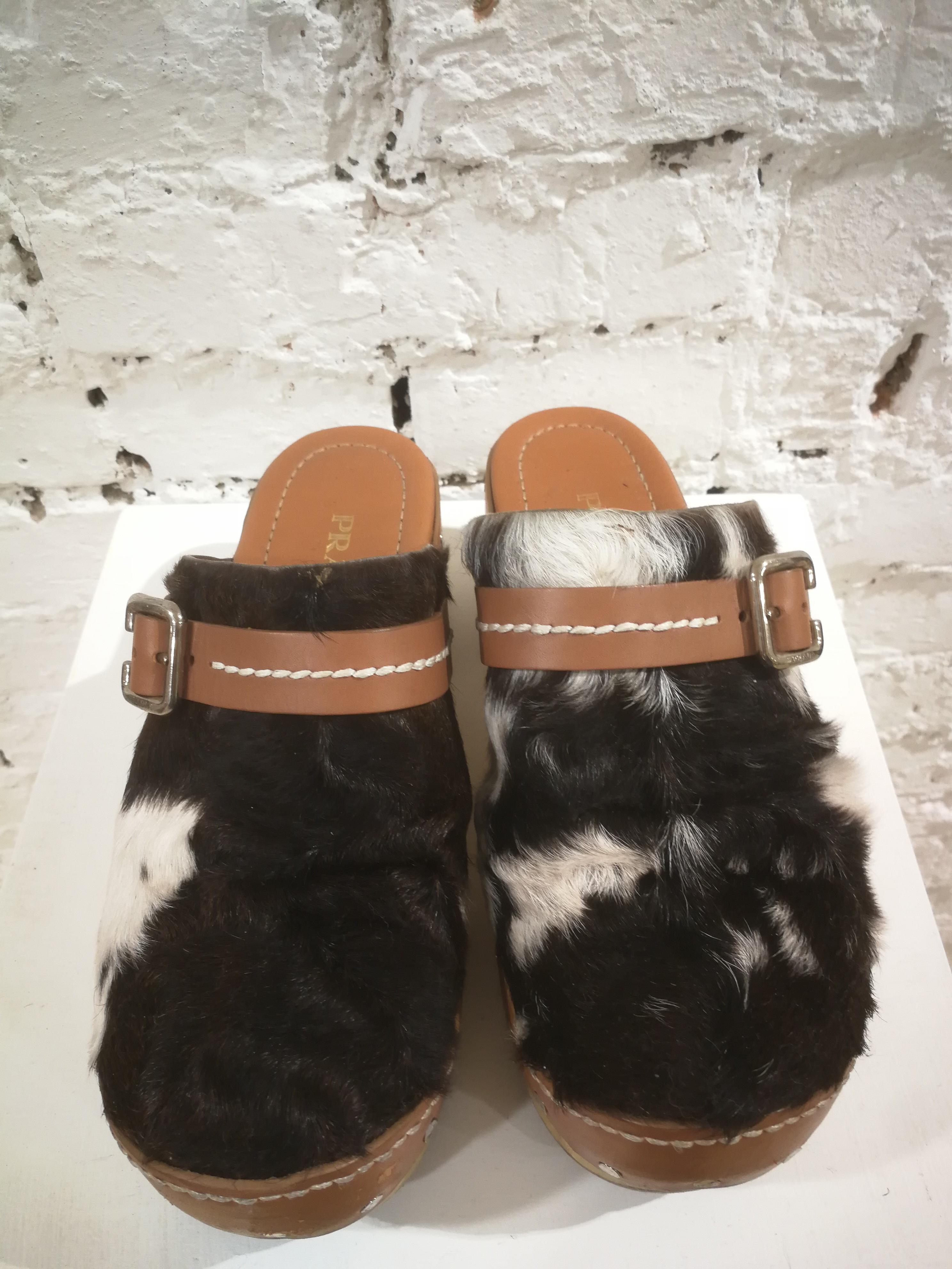 Prada Pony Hair Shoes In Excellent Condition In Capri, IT