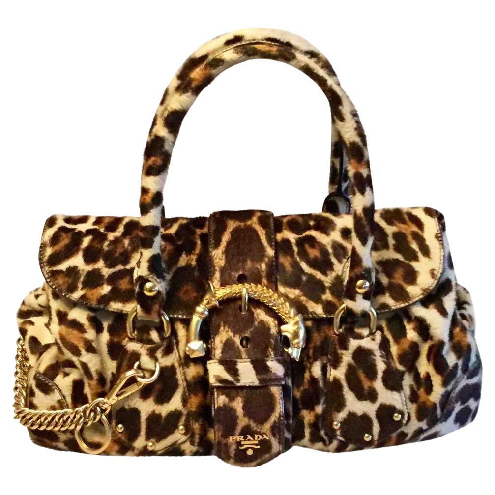 Prada Pony-Style Calfskin Handbag in Multicolour For Sale