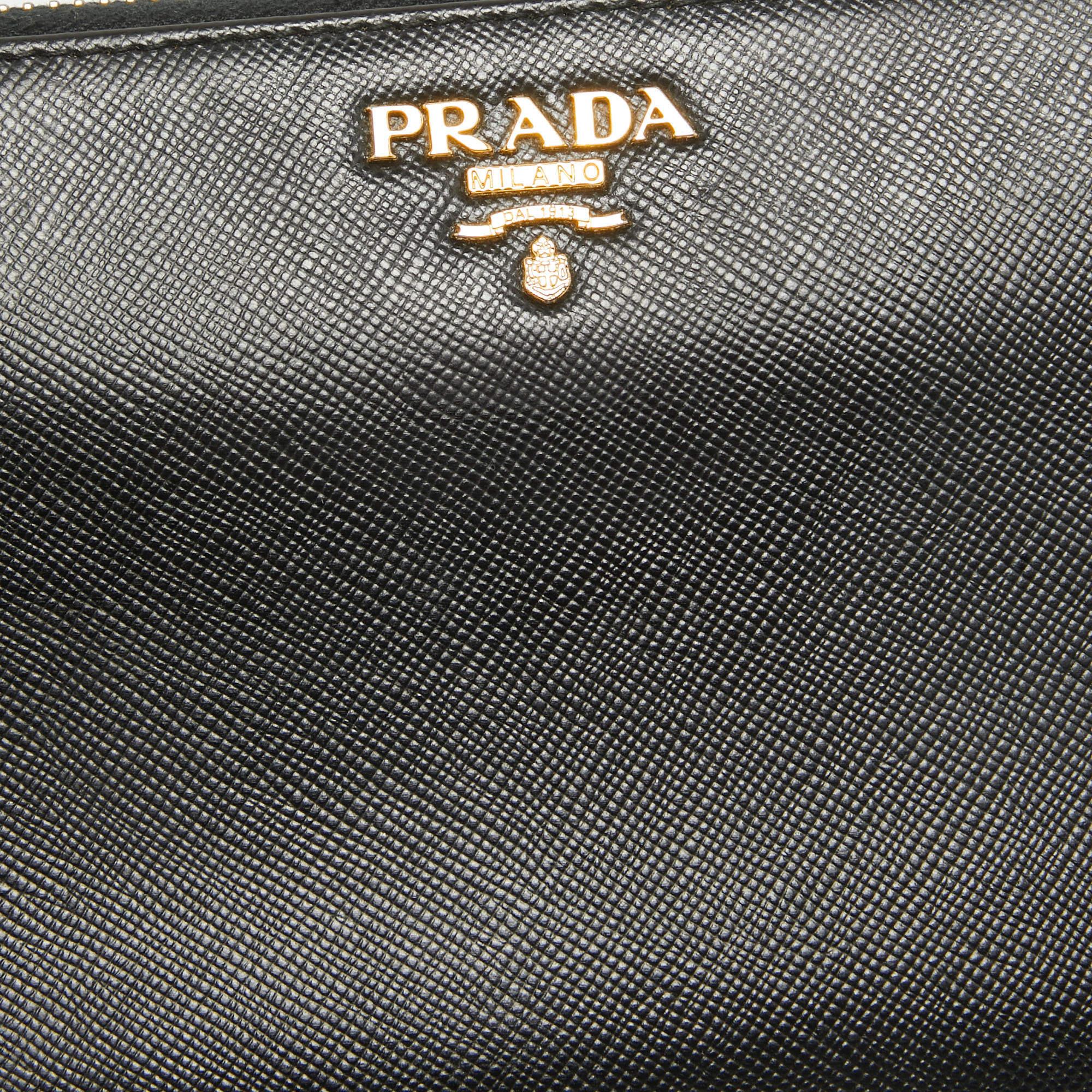 Prada Prada Saffiano Leather Zip Around Wallet 1