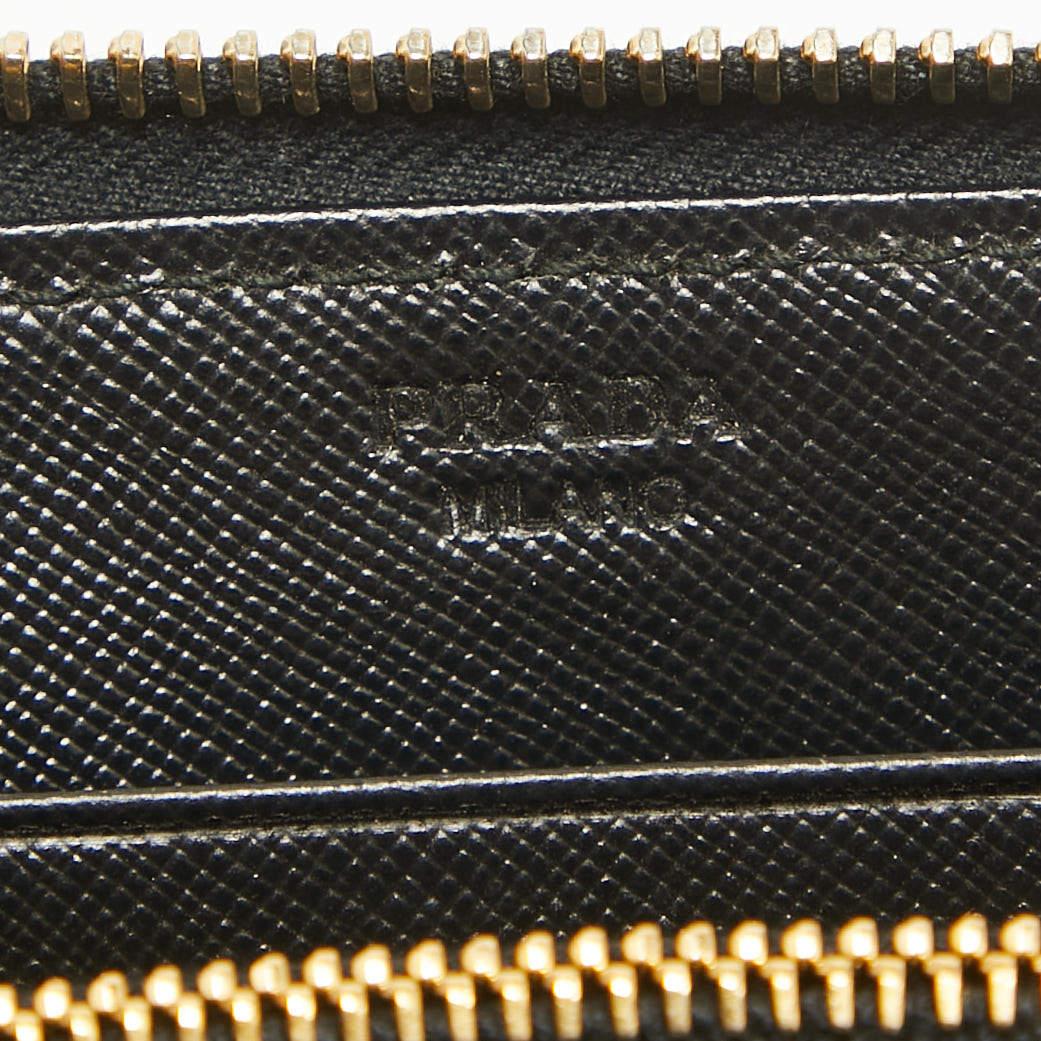 Prada Prada Saffiano Leather Zip Around Wallet 3