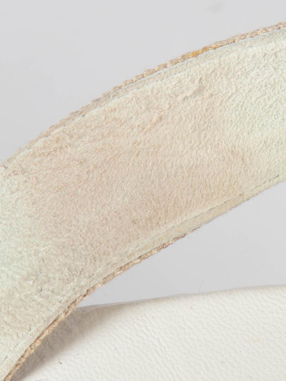 Prada Prada Sport Beige Beige Laced Slingback Wedges Size IT 39 For Sale 1