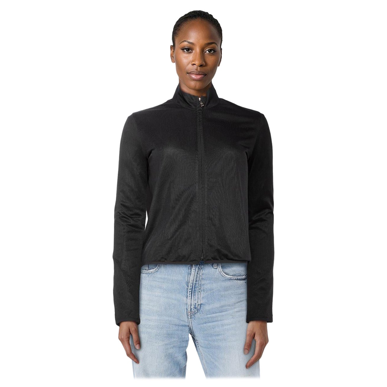 Prada Prada Sport Schwarz Front Zip Jacke Größe M