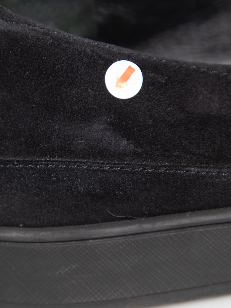 Prada Prada Sport Black Suede Studded Loafers Size IT 41 3