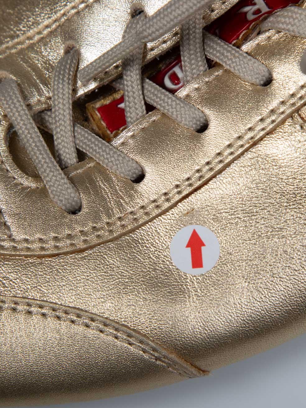 Prada Prada Sport Gold Lace Up Trainers Size IT 36.5 4