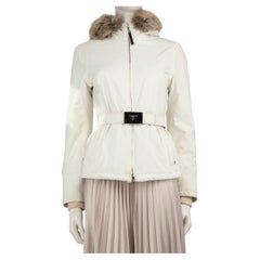 Prada Prada Sport White Fox Fur Trim Ski Jacket Size S