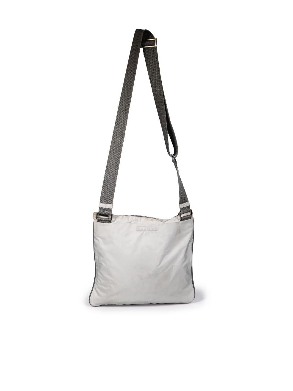 Prada Prada Sports Grey Nylon Crossbody Bag In Good Condition In London, GB