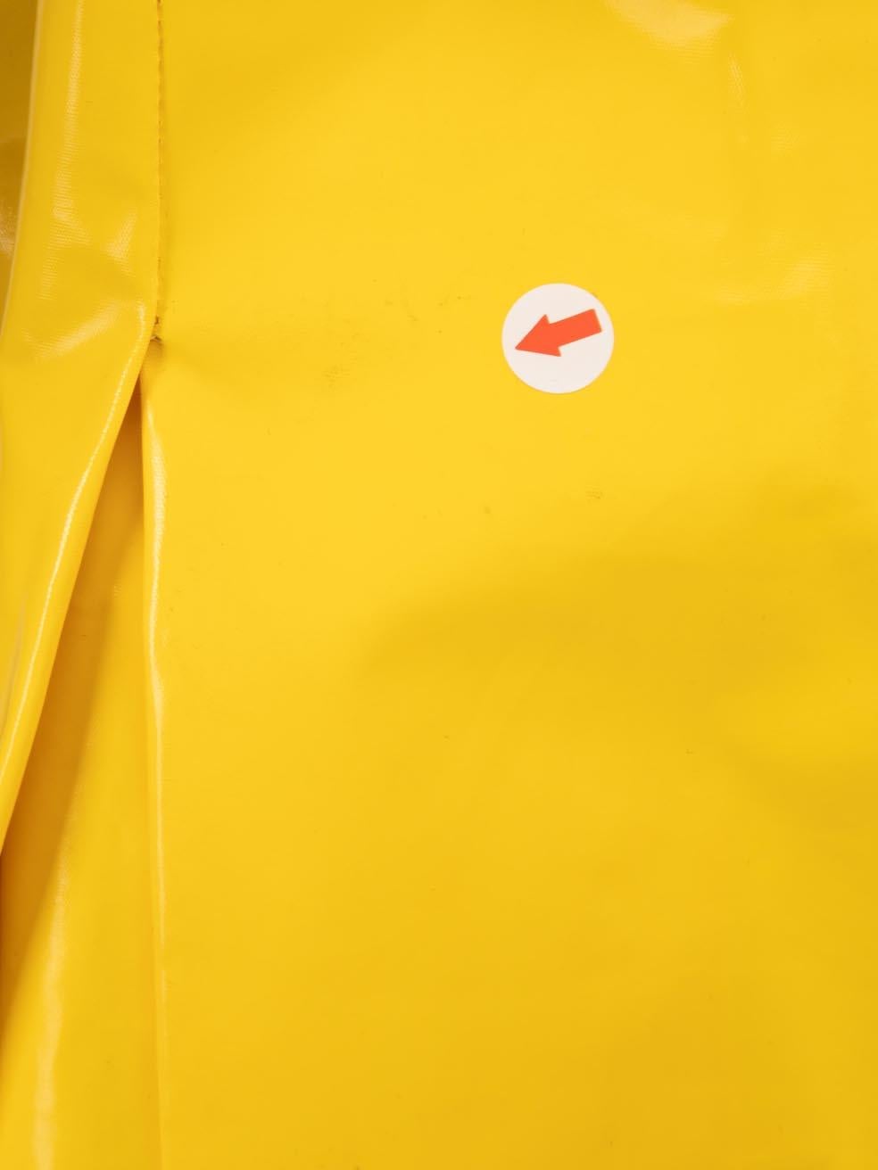 Prada Prada Sports Yellow Glossed Pleated Skirt Size S 3