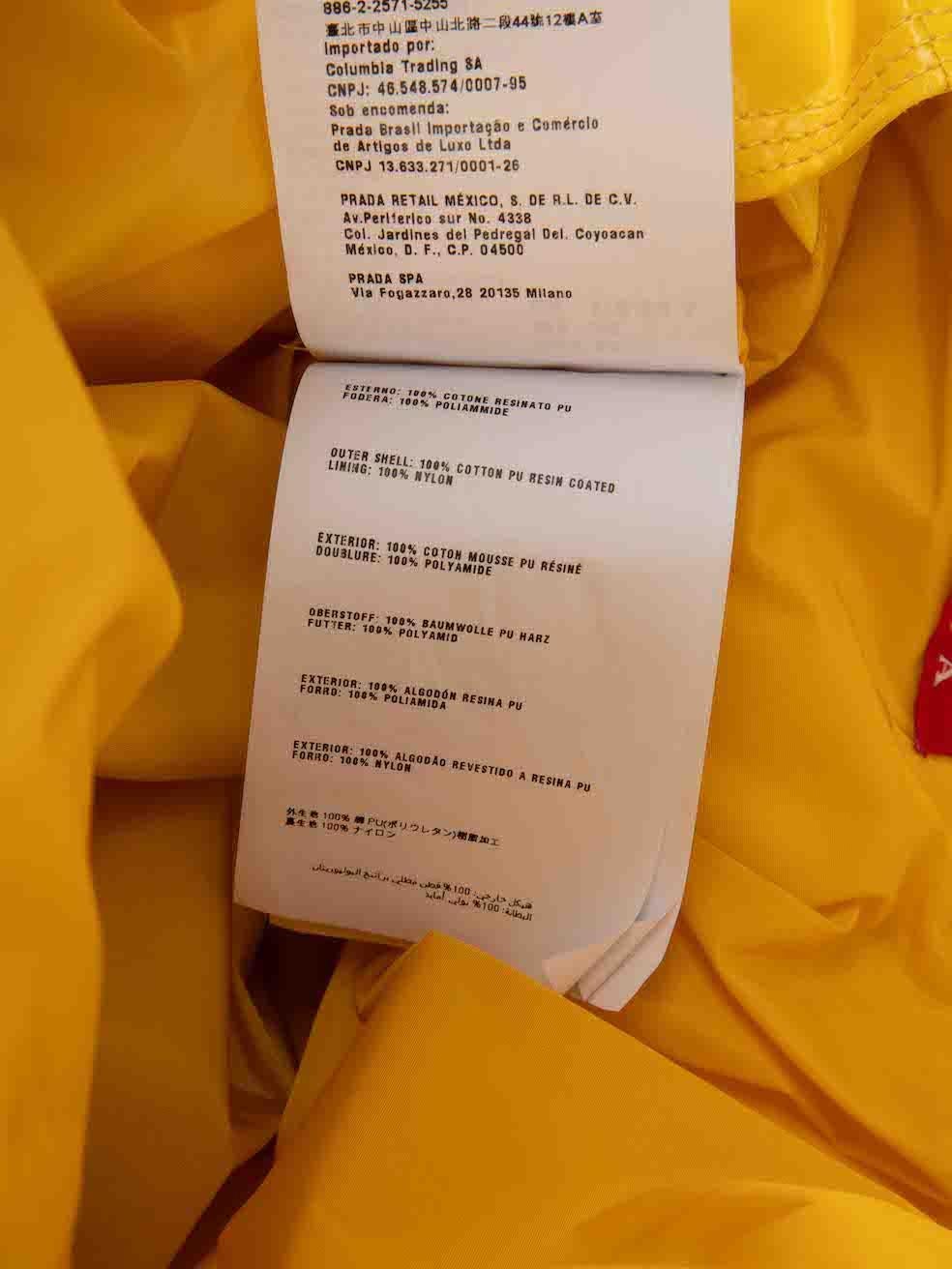 Prada Prada Sports Yellow Glossed Pleated Skirt Size S For Sale 4